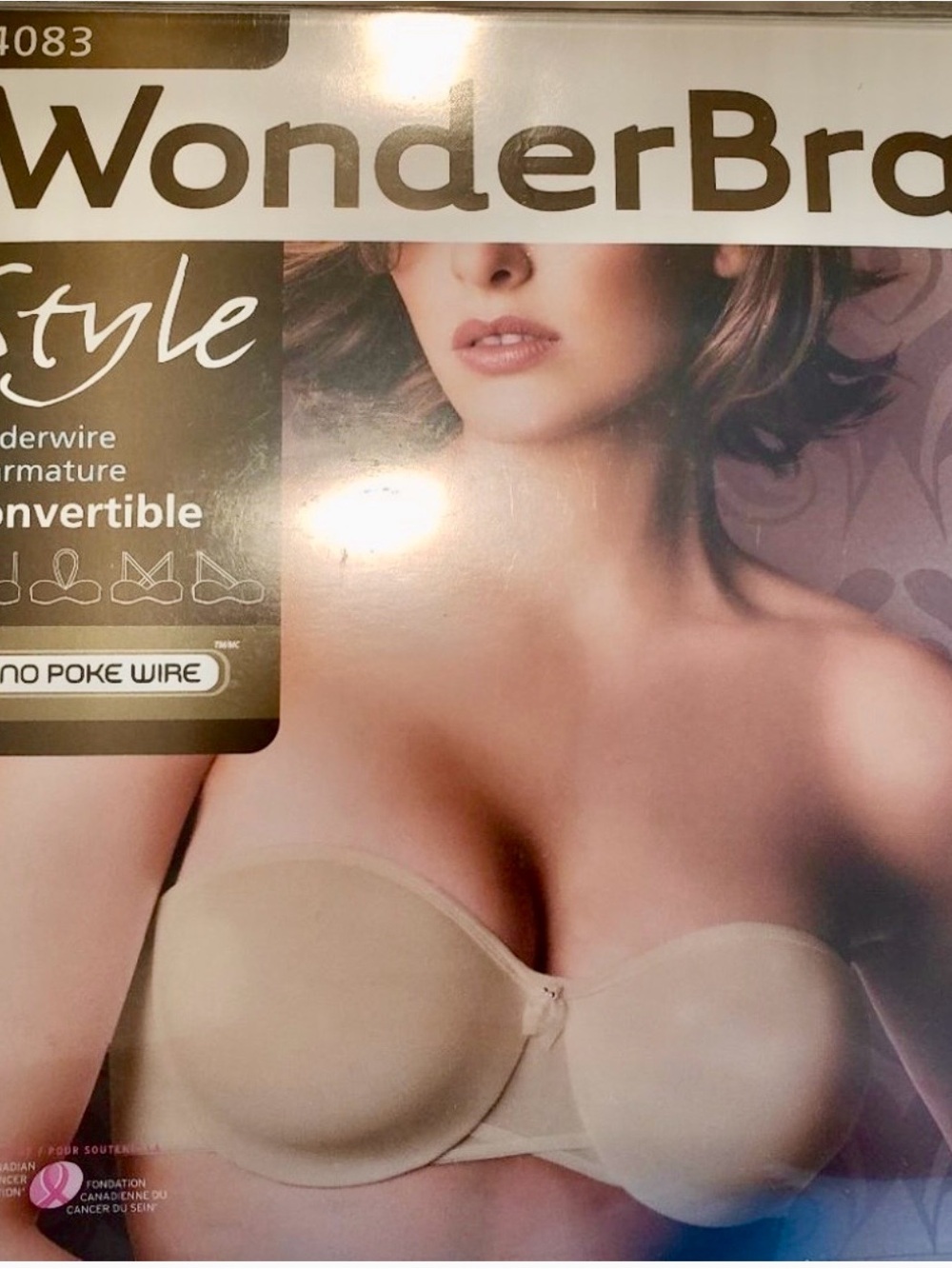 38D Wonderbra Convertible Strapless Underwire Bra Soft Cup Natural Nude